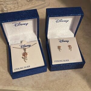NWT Beauty & The Beast sterling silver jewelry set